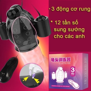 Bao rung quy đầu cho nam 3 động cơ rung pin sạc cực phê